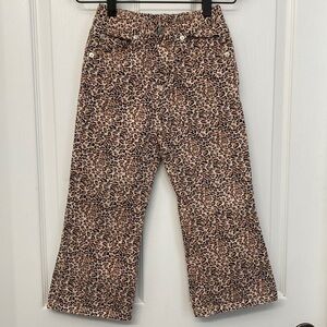 New Legends Girls Vintage Cheetah Print Denim Jeans Size 5